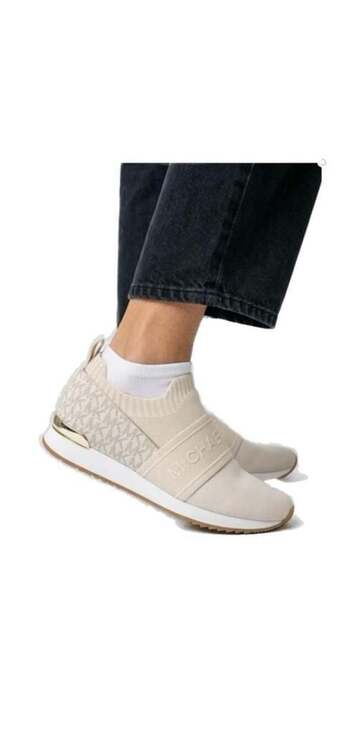 Michael Kors Shoes - Michael Kors Bodie Slip-On Mesh Sneakers in Pale Gold/Beige